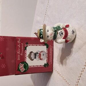 2000 Luv-A-Pet Snow Kitty Holiday Ornament